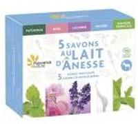 Fleurance Nature - Coffret 5 savons au lait d'ânesse bio - 5 pièces