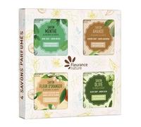 FLEURANCE NATURE Coffre 4 SAVONS PARFUMÉS 4x100gr, Standard, Unique