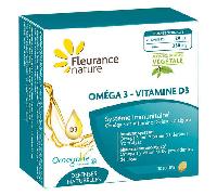 Fleurance Nature - Défenses naturelles - Omega 3 Vitamine D3 - 30 capsules