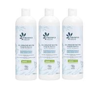 Fleurance Nature- Gel douche Neutre-Certifié Bio Cosmos Ecocert- 500m-(Lot de 3) ph neutre, sans savons- sans parfums- extra doux- pour peau sensible et atopique- pour adulte, enfant et bébé- 23143