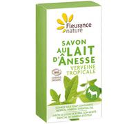Fleurance Nature Savon Lait d Ânesse Verveine Tropicale Bio 100 g - Pains de savon - Pharmacie en ligne LaSante.net
