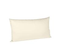 fleuresse 9100-2610 Taie d'oreiller zippée 100% coton égyptien satiné 40 x 80 cm Naturel