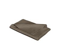 Fleuresse Couleurs L Drap Plat uni, Satin mako, Espresso, 220 x 260