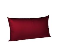 fleuresse Mako Satin Taie d'oreiller Colours Uni 40x80 cm Prune