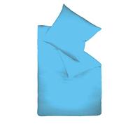 fleuresse Parure de lit en Satin Colours, Satin, meerblau, 39.2 x 28.2 x 4.6 cm