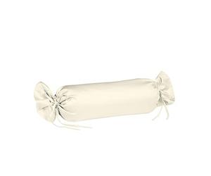 Fleuresse Taie de traversin Couleurs Satin Uni 9100-2610, Satin Mako 40x15 cm Couleur Naturel, 100% Coton