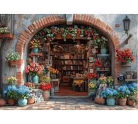 Fleuriste Puzzle 500 Pieces Adultes Mignon Puzzles Classiques Panorama Bois Difficile Impossible Geant Jigsaw Jeu éducatif Défi Jouet pour Enfants et Adulte dès 14 Ans Cadeau Homme Femme P-871