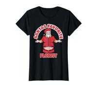 Fleuristes préférés du Père Noël T-Shirt Graphique avec Valeur, Femme, Noir, M