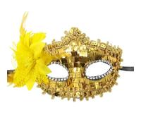 Fleurs à paillettes pour mascarade vénitiennes pour femmes, filles, Halloween, Noël, demi-visage, yeux, accessoires de cosplay, vénitiens pour bal masqué