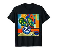 Fleurs abstraites dans Un Vase Bleu et Blanc d'après Joan Miró T-Shirt