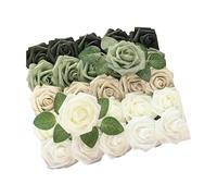 Fleurs Artificielles - 25 Pièces Fleurs de Mariage Dégradé - Décoration Élégante et Réaliste pour Composition de Centre de Table Vase Intérieur Extérieur Mariage Réception
