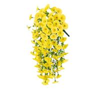 Fleurs artificielles à suspendre pour extérieur, rose, gloire du matin, fleurs de vigne en plastique blanc pour extérieur, maison, mariage, jardin, cour, paniers suspendus, cadre d'arche de fleurs