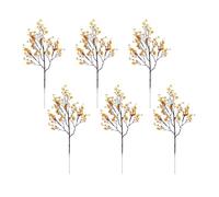 Fleurs Artificielles Bouquets de Fleurs séchées en Soie,6 pièces,Partout dans Le,décoration de Mariage,Restaurant,fête Bureau,Mariage ( Yellow,One Size)