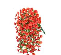 Fleurs artificielles d'automne réalistes,Plantes artificielles en Plastique Orange,décoration d'automne extérieure,Fausse décoration Suspendue for Jardins,Porche,cheminée(2)