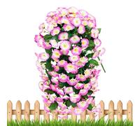 Fleurs artificielles de gloire du matin | Plantes artificielles réalistes pour terrasse, tonnelle, porte, printemps, patio, mur, cour, balcon, avant