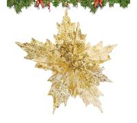 Fleurs artificielles de Noël, fleurs d'arbre de Noël - Feuilles d'érable de Noël créatives - Fleurs artificielles ornements d'arbre de Noël, pour la décoration de la maison de guirlande de Noël