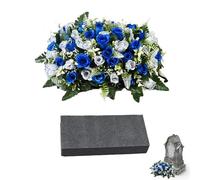 Fleurs Artificielles De Tombe Cimetière | Décor Artificiel Extérieur Résistant Aux Ultraviolets,Fleurs Pour Pierres Tombales De Cimetière,Pour Pierre Tombale Cercueil Couronnes Funéraires Jardin Terra