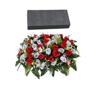 Fleurs Artificielles De Tombe Cimetière,Décor Artificiel Extérieur Résistant Aux Ultraviolets - Fleurs Pour Pierres Tombales De Cimetière,Pour Pierre Tombale Cercueil Couronnes Funéraires Jardin Terra