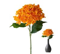 Fleurs artificielles d'hortensia - Têtes de fleurs artificielles d'hortensia | Fleurs d'hortensia réalistes avec tige, fleurs d'hortensia artificielles qui ne se décolorent pas et lavables, pour