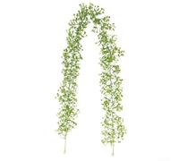 Fleurs artificielles en plastique de 175 cm pour décoration de mariage pour intérieur ou extérieur, guirlande, centre de table, installation d'événements floraux (AL49-480-1 blanc)