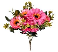 Fleurs artificielles en soie - Chrysanthèmes - Bouquet de 34 cm | Ces fleurs artificielles réalistes ne fanent jamais et offrent une décoration élégante en permanence.