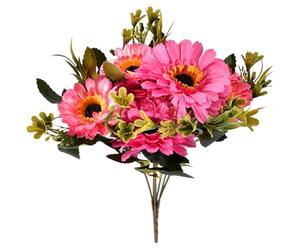 Fleurs artificielles en soie - Chrysanthèmes - Bouquet de 34 cm | Ces fleurs artificielles réalistes ne fanent jamais et offrent une décoration élégante en permanence.