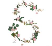 Fleurs artificielles en soie pour décoration de mariage et d'événement avec tissu de soie fabriqué à la main pour plus de durabilité (rose)