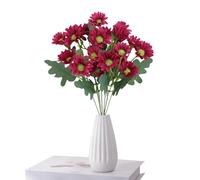 Fleurs artificielles extérieures, Fausses imperméables | Décor Floral éternel éternel résistant aux intempéries pour fenêtres Porche jardinières vases vases patios passerelles Orange Rouge Jau