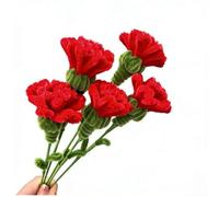 Fleurs artificielles faites à la main pour la fête des mères, la fête des enseignants, la maison, le salon et la table (rouge)