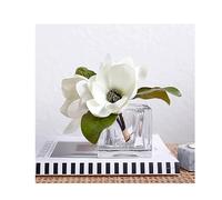 Fleurs artificielles Fautes fleurs fleurs aiitifiées avec vase, fausse arrangement de faux fleurs en soie pour la pièce maîtresse de table, décorations de mariage de bureau à domicile (couleur: