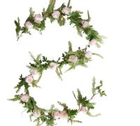 fleurs artificielles, Feuilles d'eucalyptus de 1,7 m for décoration de table, d'arche de mariage(2pcs Mini Pink)