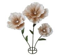 Fleurs artificielles géantes, Coquelicots, décoration pour réception de Mariage, Mariage, Grande Fleur Artificielle 3D avec Socle pour Fond de Banquet, Anniversaire, Mariage (B)