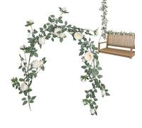 Fleurs artificielles grimpantes réalistes, décoration intérieure | Feuilles vertes de 1,8 m de long pour la Saint-Valentin, les escaliers, le jardin, le mariage