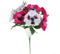 Fleurs artificielles, orchidée pensée en soie de 31 cm, texture réaliste, fleurs durables, couleurs vives, sans arrosage, décoration de fête de mariage (D)