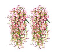 Fleurs Artificielles Petunia Exterieur Tombantes | 2 Pièces Faux Pétunias | Fleurs Artificielles Suspendues | Résistants Aux Intempéries, Aux UV pour Le Balcon Porche Jardin Mariage À L'extérieur