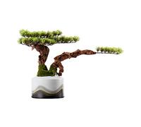 Fleurs artificielles, Plantes artificielles Simulation d'arbre Artificiel Bienvenue Pin Bonsaï Salon Table Basse Fausse Plante Décoration de la Maison Hôtel Décoration en Pot Base en céramique Sim