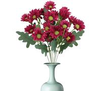 Fleurs Artificielles pour Extérieur - Petit Chrysanthème Artificiel Décoration Florale d'automne,Décoration d'Intérieur pour Jardinière Guirlande Allée Salon Salle de Bain Panier Cuisine Entrée