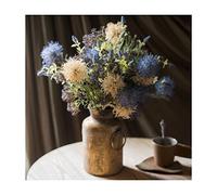 Fleurs artificielles pour la décoration Arrangements de fleurs artificielles avec vase Fausses fleurs Bonsaï Ornement floral artificiel pour la maison Cuisine Jardin Décoration de fête Artificielle F