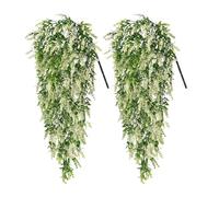 Fleurs Artificielles Pour Terrasse | 2 Pièces De Vignes Traînantes Réalistes, Fausses Fleurs Traînantes | Amélioration Naturelle De La Beauté Pour La Maison, Le Jardin, Le Patio, La Cour, Le Balcon, L