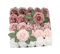 Fleurs Artificielles pour Vase, 25 Pièces Fleurs de Mariage Dégradé, Composition Élégante pour Art Floral Centre de Table Intérieur Extérieur