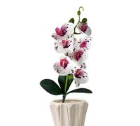 Fleurs artificielles réalistes - Centre de table esthétique pour décoration - Composition avec sept orchidées artificielles - Pour intérieur et extérieur - Pour maison, salle de bain, salon, bureau