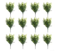 Fleurs artificielles résistantes aux UV en plastique robuste avec pétales naturels faits à la main et dégradés de couleur, résistantes aux intempéries pour balcon, terrasse, pelouse ou cimetière