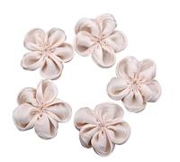 Fleurs artificielles, Satin 6-7cm Multicolor Pack of 20 for DIY Crafts and Decoration(Beige)