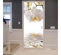 Fleurs Autocollants De Porte pour Portes Intérieures Motif De Fleurs Décalcomanies De Porte 3D Peintures Murales De Porte Autocollantes Autocollant D’Art pour Les C, Flowers, 90 x 210 cm