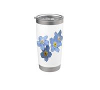 Fleurs bleues romantiques Forget Me Nots Gobelet isotherme en acier inoxydable double paroi