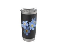 Fleurs bleues romantiques Forget Me Nots Gobelet isotherme en acier inoxydable double paroi