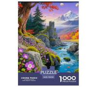Fleurs Bord Ruisseau Puzzle 1000 Pièces Educa Jouet en Bois Jeu D'Intelligence Décoration Intérieure Paysage Jeu Éducatif Challenge Toy Adultes & Enfants des 14 Ans 70x50cm/1000pcs