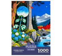 Fleurs Bord Ruisseau Puzzle 1000 Pièces Educa Jouet en Bois Jeu D'Intelligence Décoration Intérieure Paysage Jeu Éducatif Challenge Toy Adultes & Enfants des 14 Ans 38x26cm/1000pcs