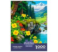 Fleurs Bord Ruisseau Puzzle 1000 Pièces Educa Jouet en Bois Jeu D'Intelligence Décoration Intérieure Paysage Jeu Éducatif Challenge Toy Adultes & Enfants des 14 Ans 70x50cm/1000pcs