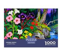 Fleurs Bord Ruisseau Puzzle 1000 Pièces Educa Jouet en Bois Jeu D'Intelligence Décoration Intérieure Paysage Jeu Éducatif Challenge Toy Adultes & Enfants des 14 Ans 70x50cm/1000pcs